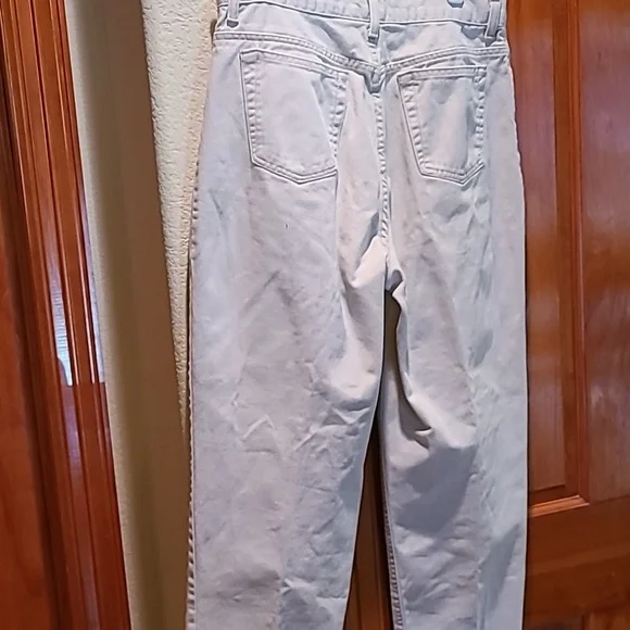 Jones Jeans Womans Cream Straight Leg Jeans Size 14 - Picture 2 of 3
